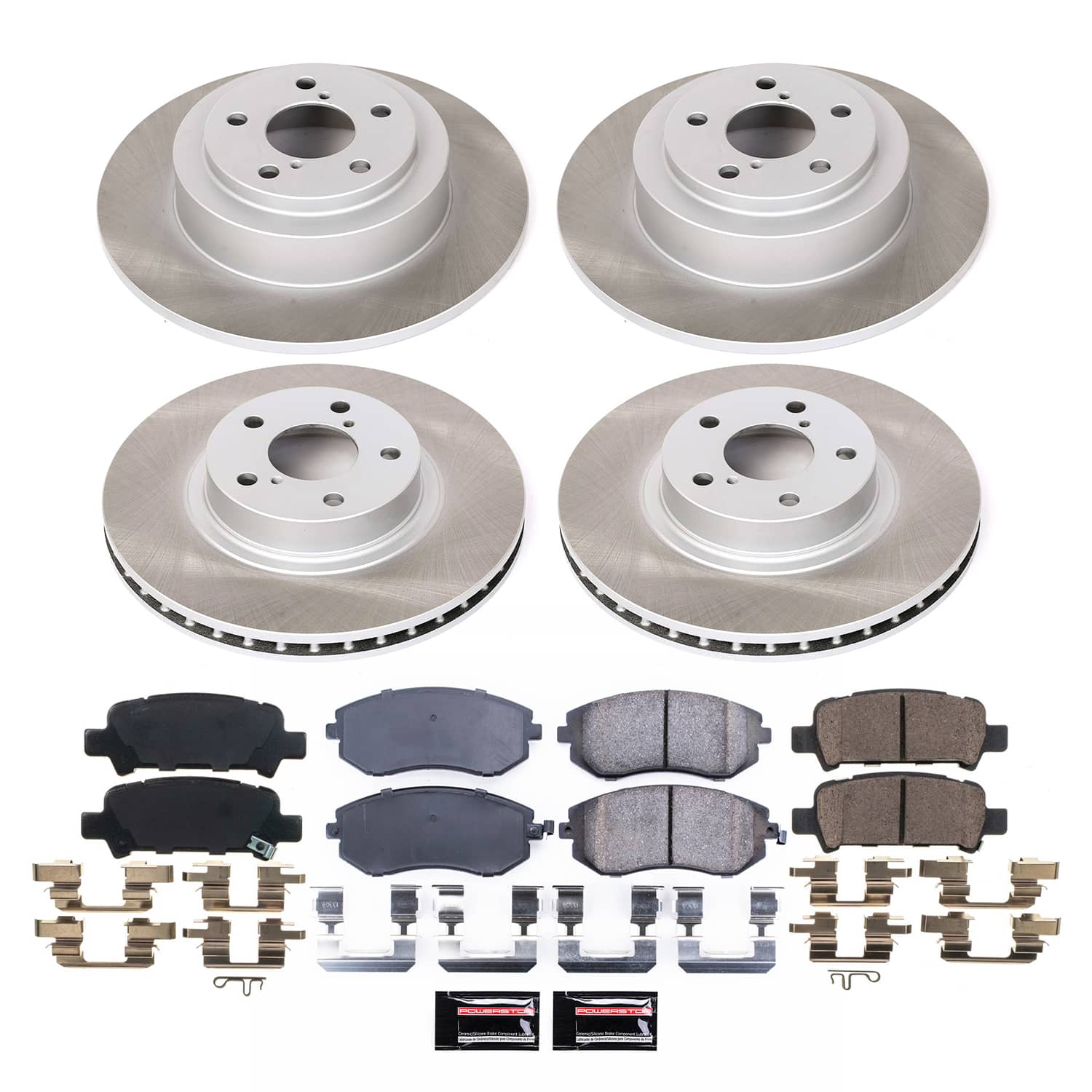 Power Stop SC2750 - Front And Rear Z17 Evolution Pad And Semi-Coated Rotor Kit vehicle fitment brake part