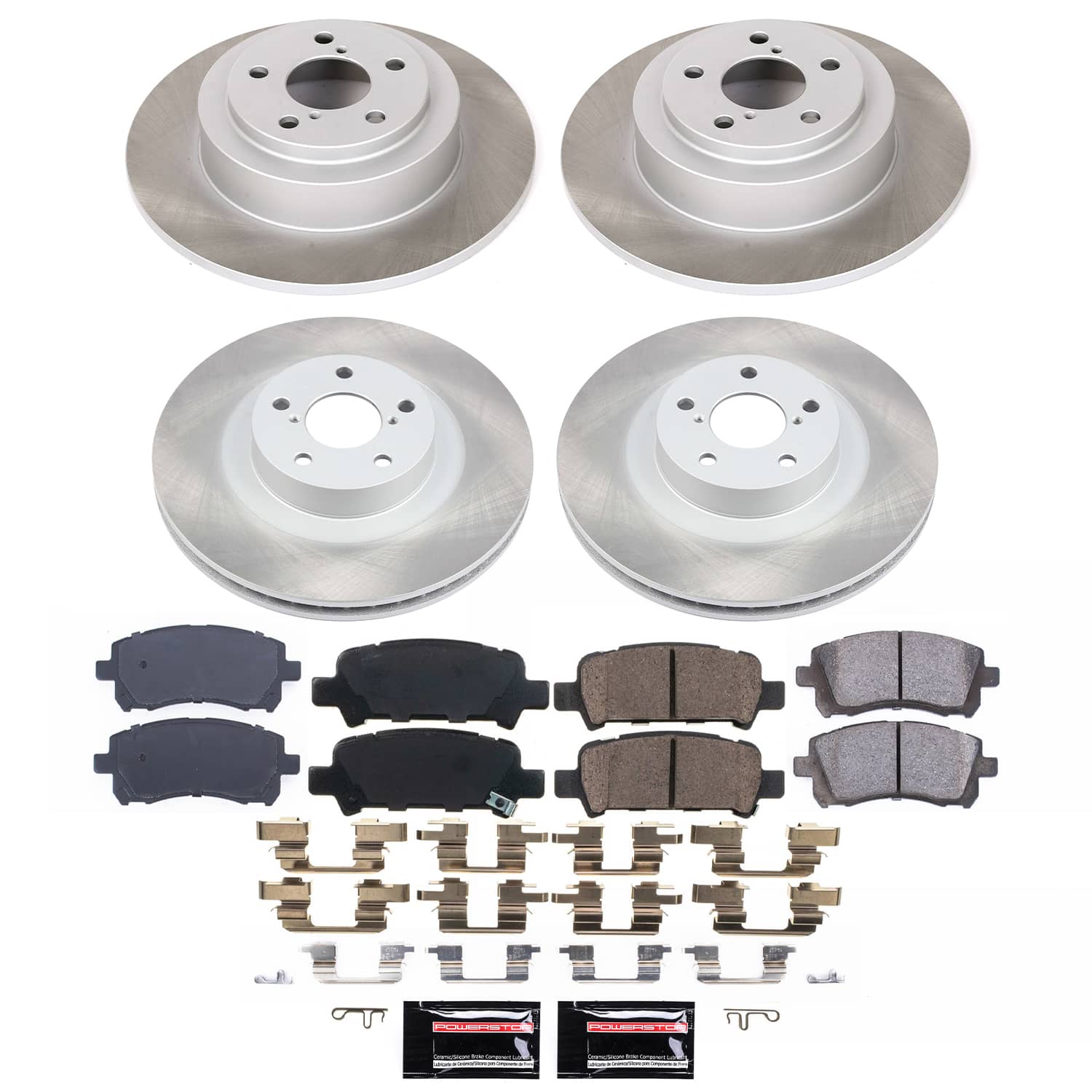 Power Stop SC2752 - Front And Rear Z17 Evolution Pad And Semi-Coated Rotor Kit vehicle fitment brake part