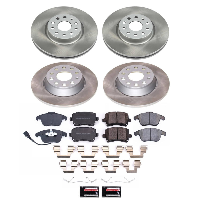 Power Stop SC2757 - Front And Rear Z17 Evolution Pad And Semi-Coated Rotor Kit vehicle fitment brake part