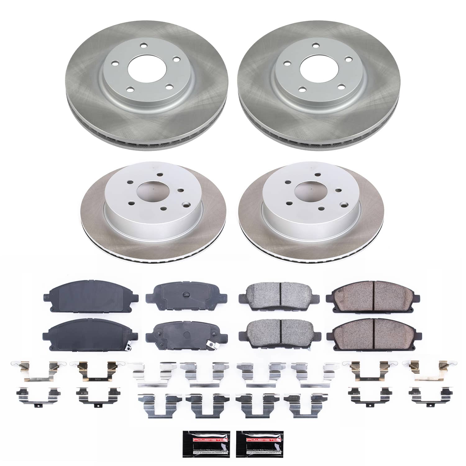 Power Stop SC2766 - Front And Rear Z17 Evolution Pad And Semi-Coated Rotor Kit vehicle fitment brake part