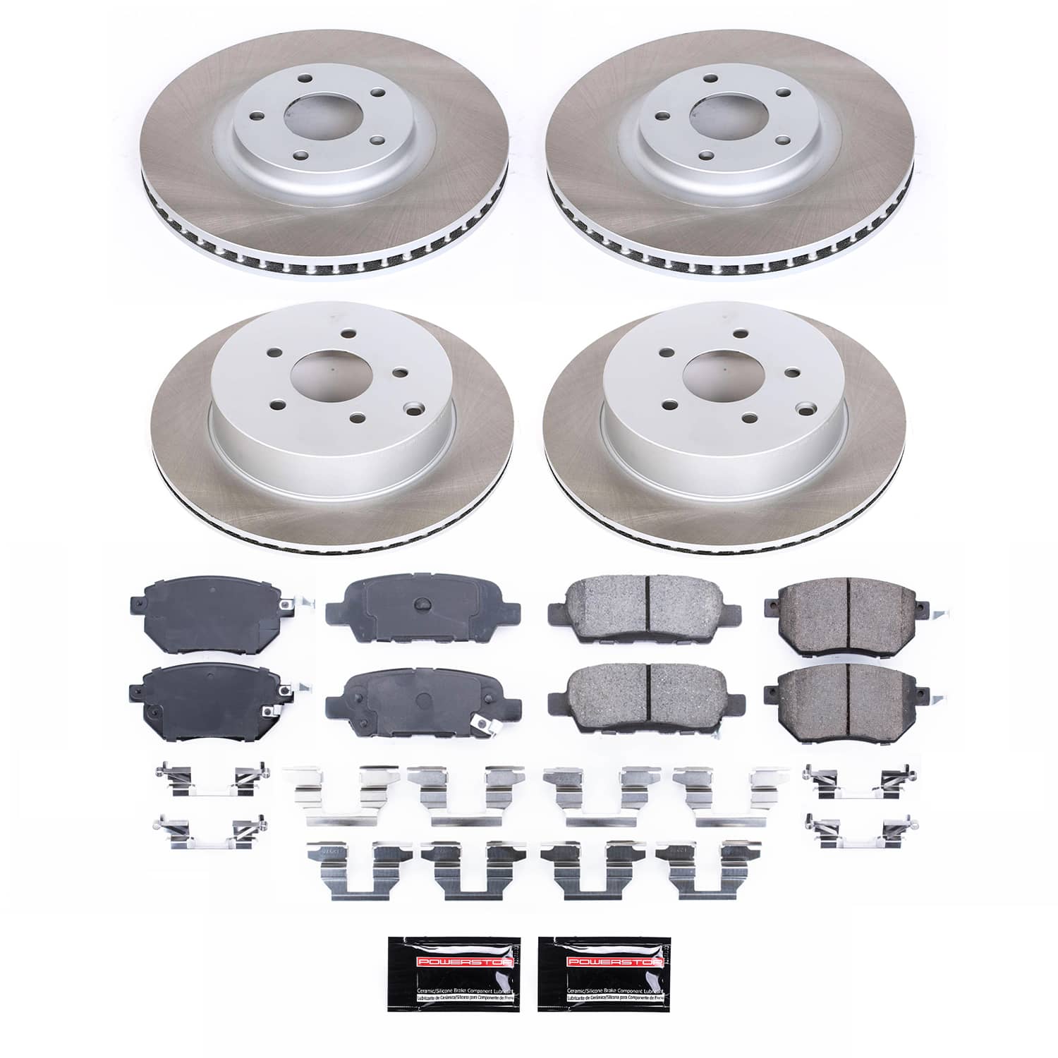Power Stop SC2767 - Front And Rear Z17 Evolution Pad And Semi-Coated Rotor Kit vehicle fitment brake part