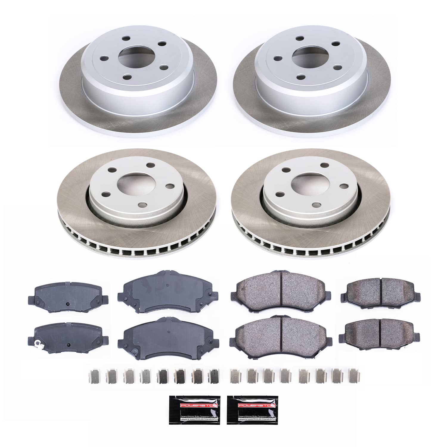 Power Stop SC2798 - Front And Rear Z17 Evolution Pad And Semi-Coated Rotor Kit vehicle fitment brake part
