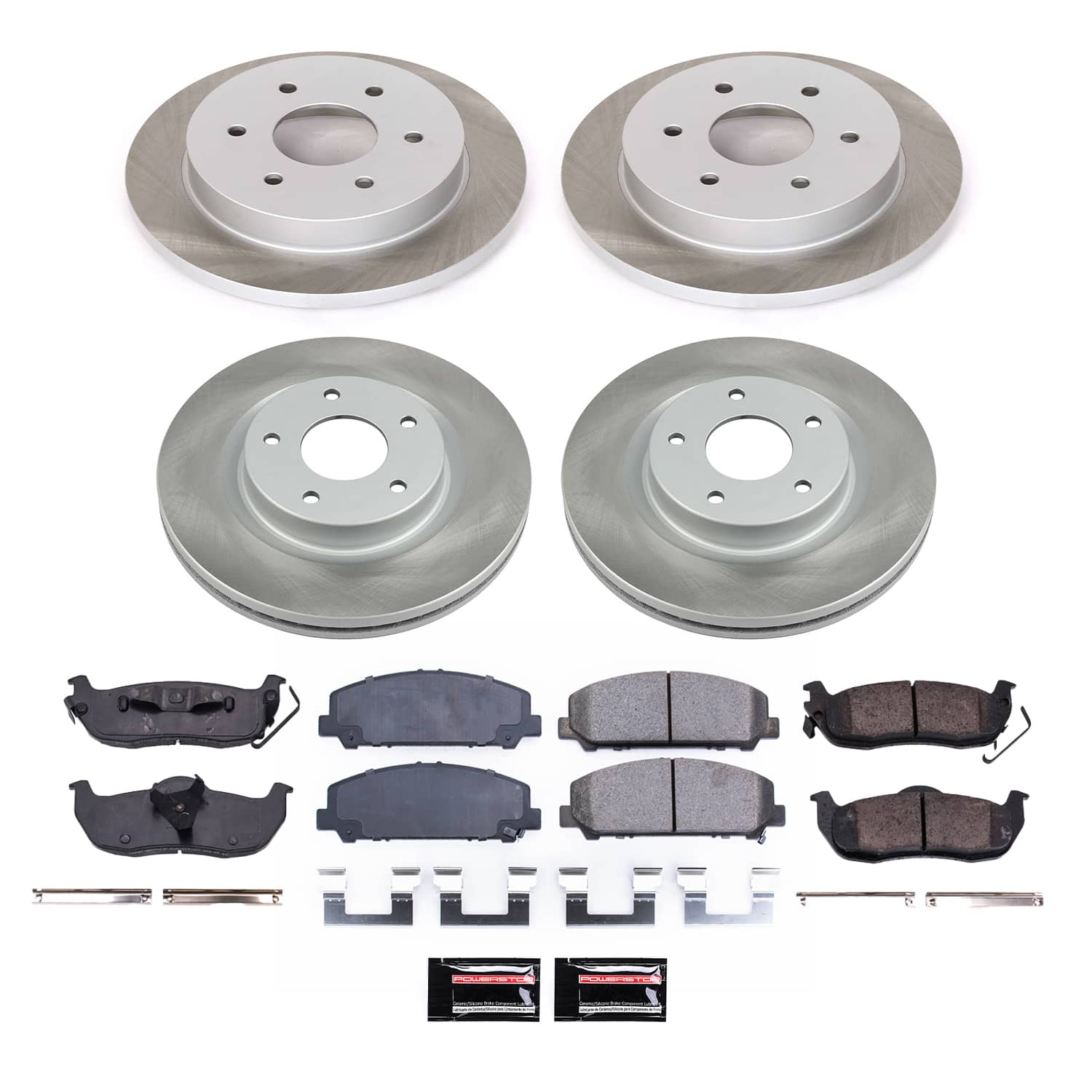 Power Stop SC2805 - Front And Rear Z17 Evolution Pad And Semi-Coated Rotor Kit vehicle fitment brake part
