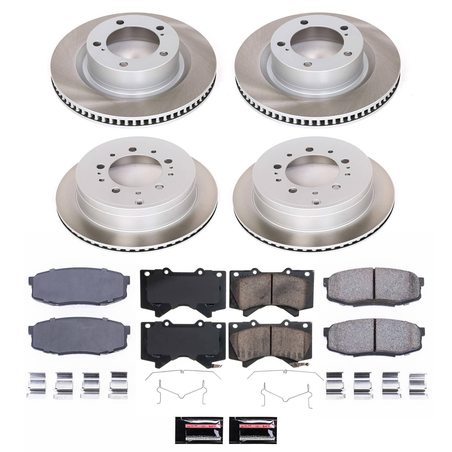 Power Stop SC2813 - Front And Rear Z17 Evolution Pad And Semi-Coated Rotor Kit vehicle fitment brake part