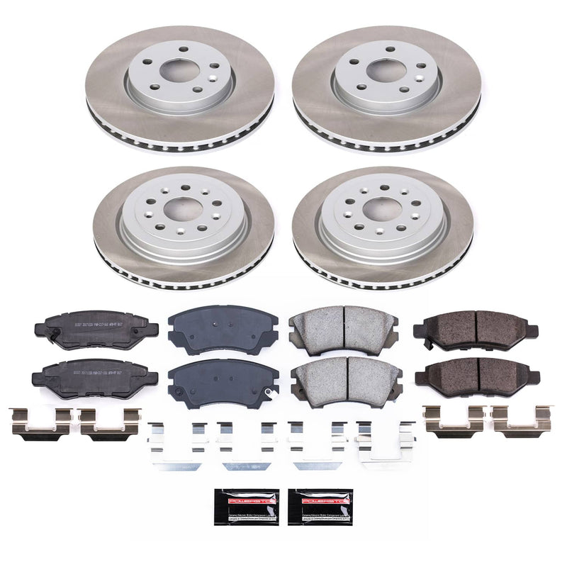 Power Stop SC2816 - Front And Rear Z17 Evolution Pad And Semi-Coated Rotor Kit vehicle fitment brake part