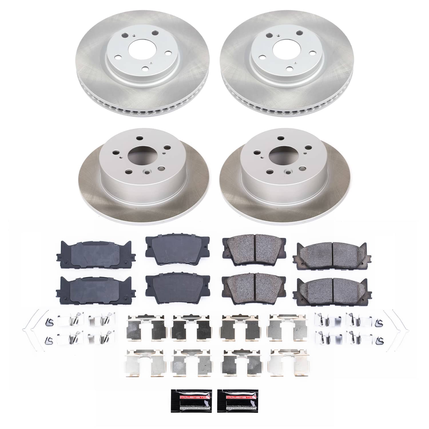 Power Stop SC2822 - Front And Rear Z17 Evolution Pad And Semi-Coated Rotor Kit vehicle fitment brake part