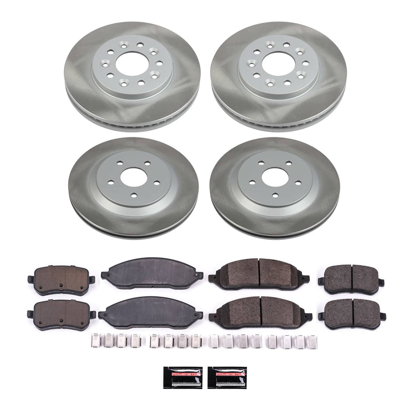 Power Stop SC2828 - Front And Rear Z17 Evolution Pad And Semi-Coated Rotor Kit vehicle fitment brake part