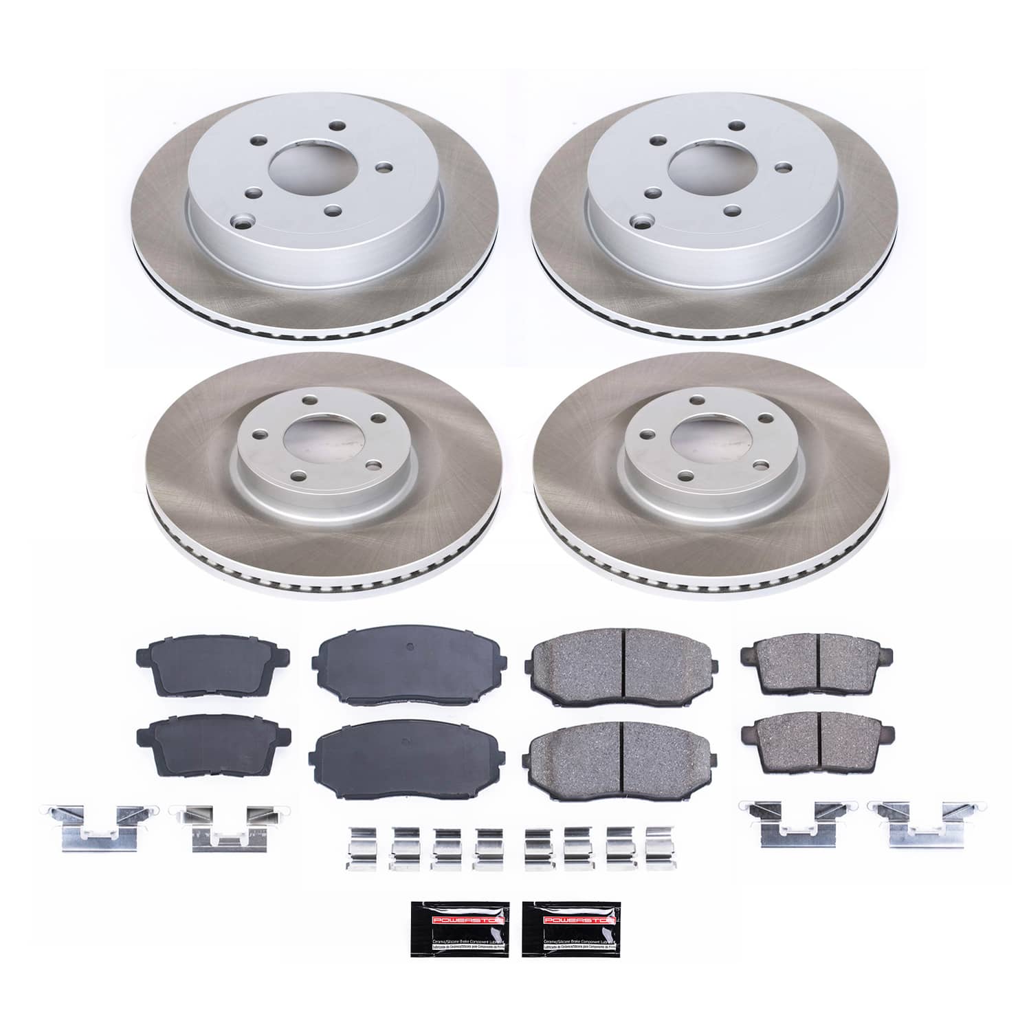 Power Stop SC2830 - Front And Rear Z17 Evolution Pad And Semi-Coated Rotor Kit vehicle fitment brake part