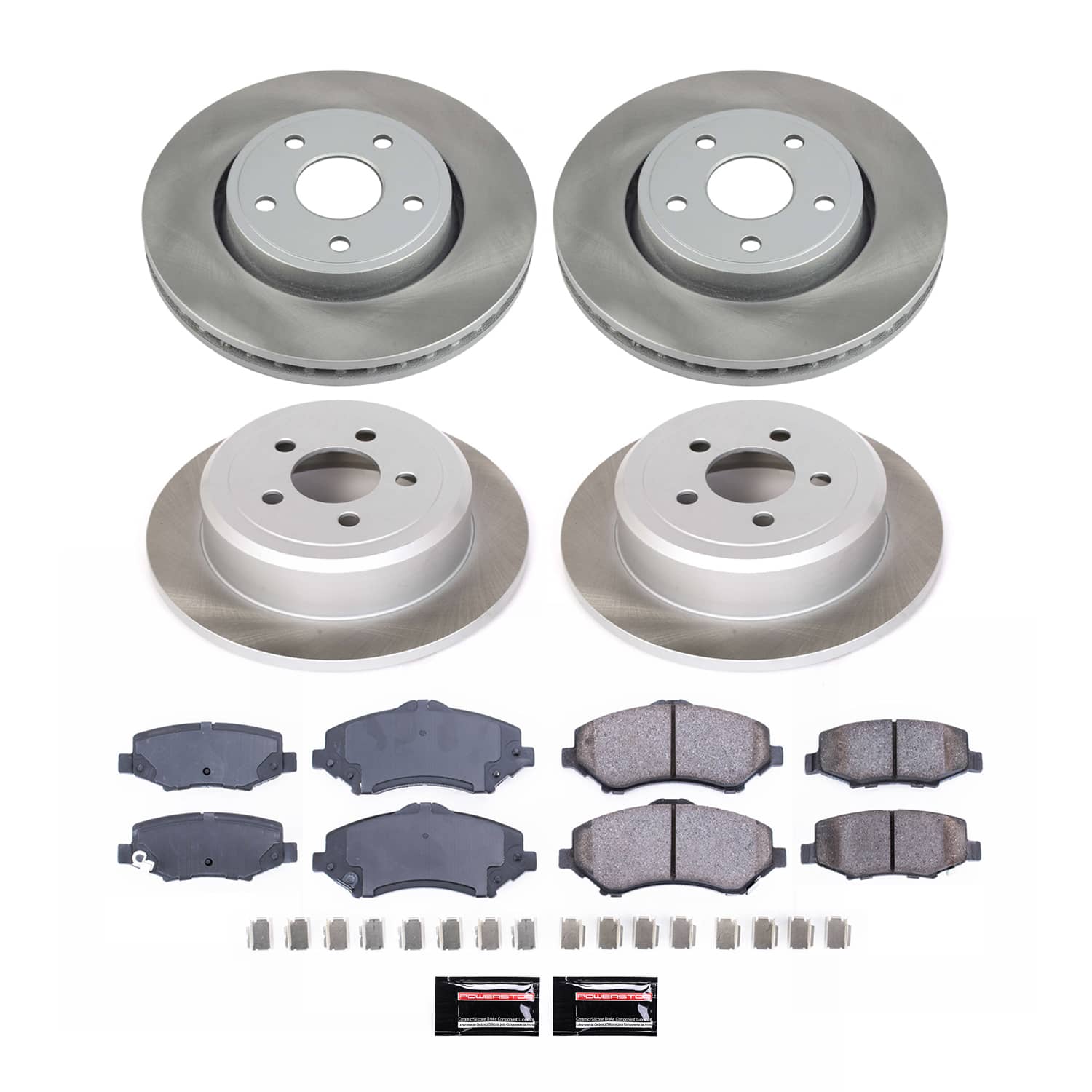 Power Stop SC2832 - Front And Rear Z17 Evolution Pad And Semi-Coated Rotor Kit vehicle fitment brake part