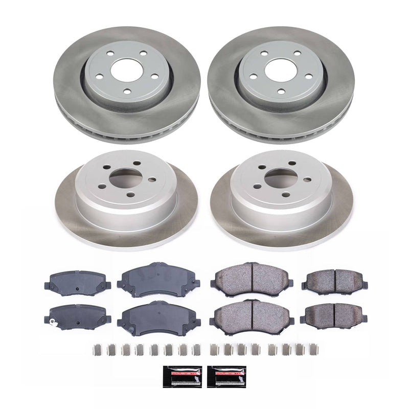 Power Stop SC2832 - Front And Rear Z17 Evolution Pad And Semi-Coated Rotor Kit vehicle fitment brake part