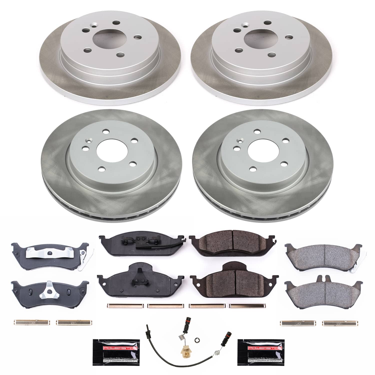 Power Stop SC2833 - Front And Rear Z17 Evolution Pad And Semi-Coated Rotor Kit vehicle fitment brake part