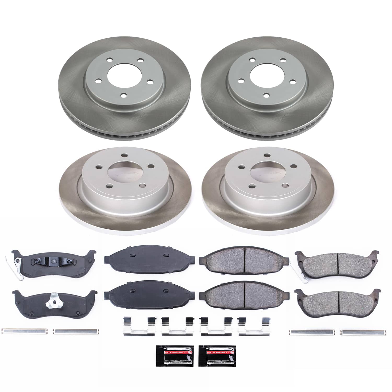 Power Stop SC2838 - Front And Rear Z17 Evolution Pad And Semi-Coated Rotor Kit vehicle fitment brake part