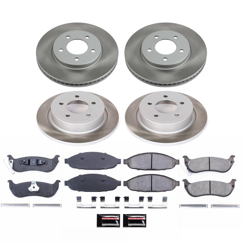 Power Stop SC2838 - Front And Rear Z17 Evolution Pad And Semi-Coated Rotor Kit vehicle fitment brake part