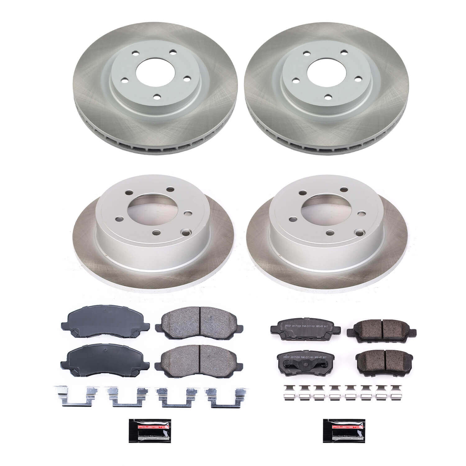 Power Stop SC2840 - Front And Rear Z17 Evolution Pad And Semi-Coated Rotor Kit vehicle fitment brake part