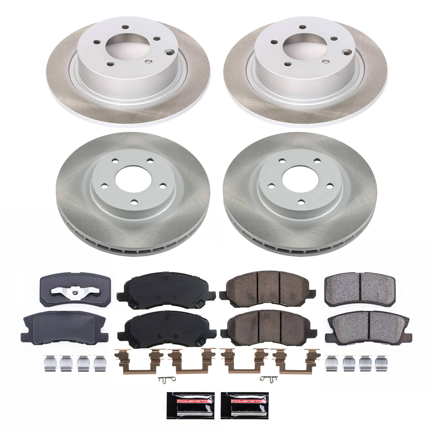 Power Stop SC2848 - Front And Rear Z17 Evolution Pad And Semi-Coated Rotor Kit vehicle fitment brake part