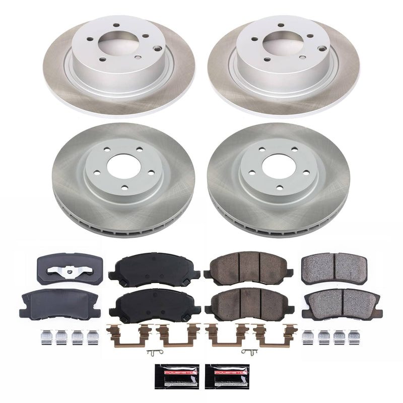 Power Stop SC2848 - Front And Rear Z17 Evolution Pad And Semi-Coated Rotor Kit vehicle fitment brake part