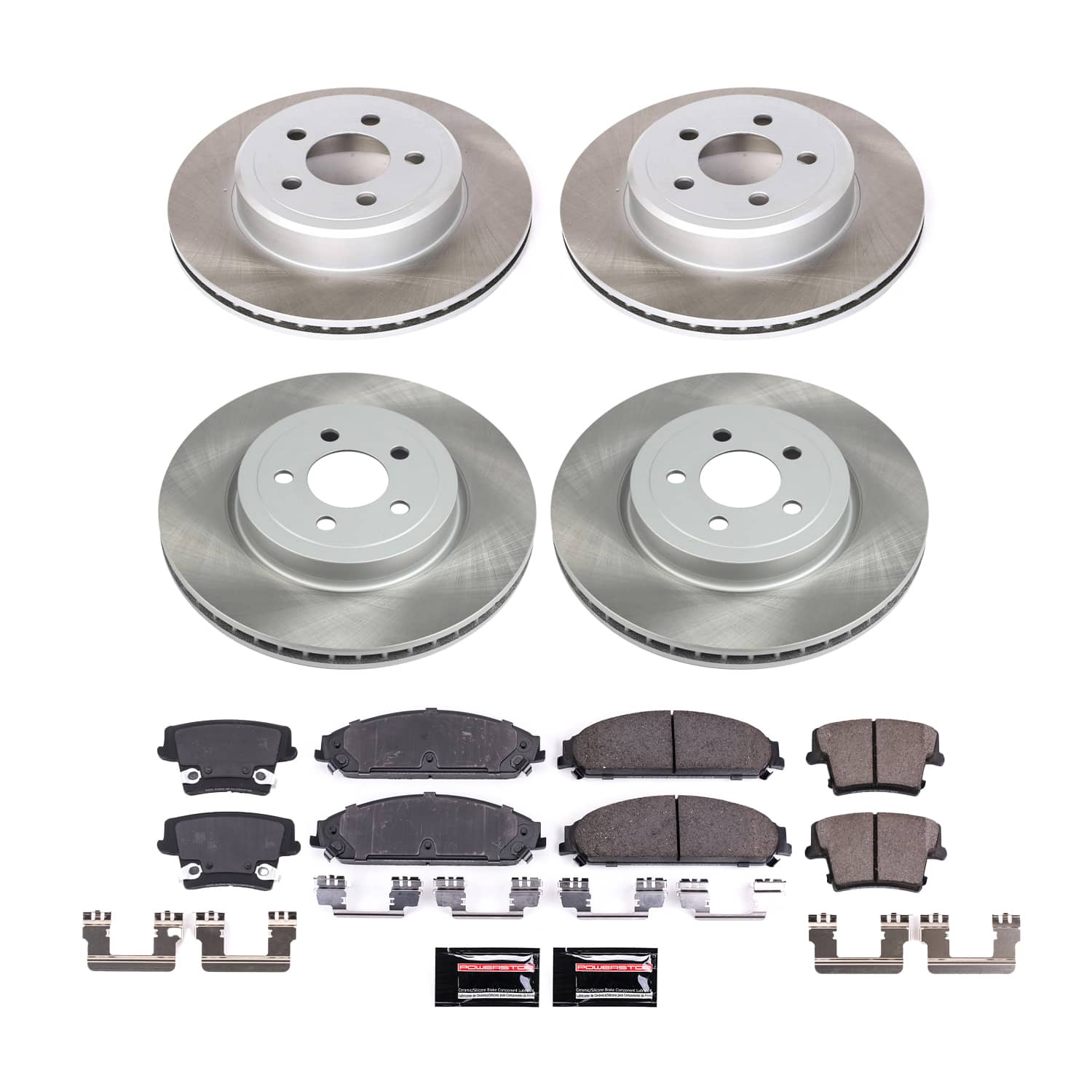 Power Stop SC2853 - Front And Rear Z17 Evolution Pad And Semi-Coated Rotor Kit vehicle fitment brake part