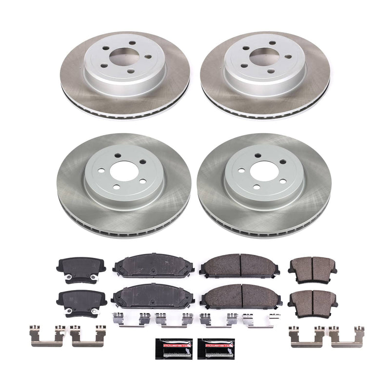 Power Stop SC2853 - Front And Rear Z17 Evolution Pad And Semi-Coated Rotor Kit vehicle fitment brake part