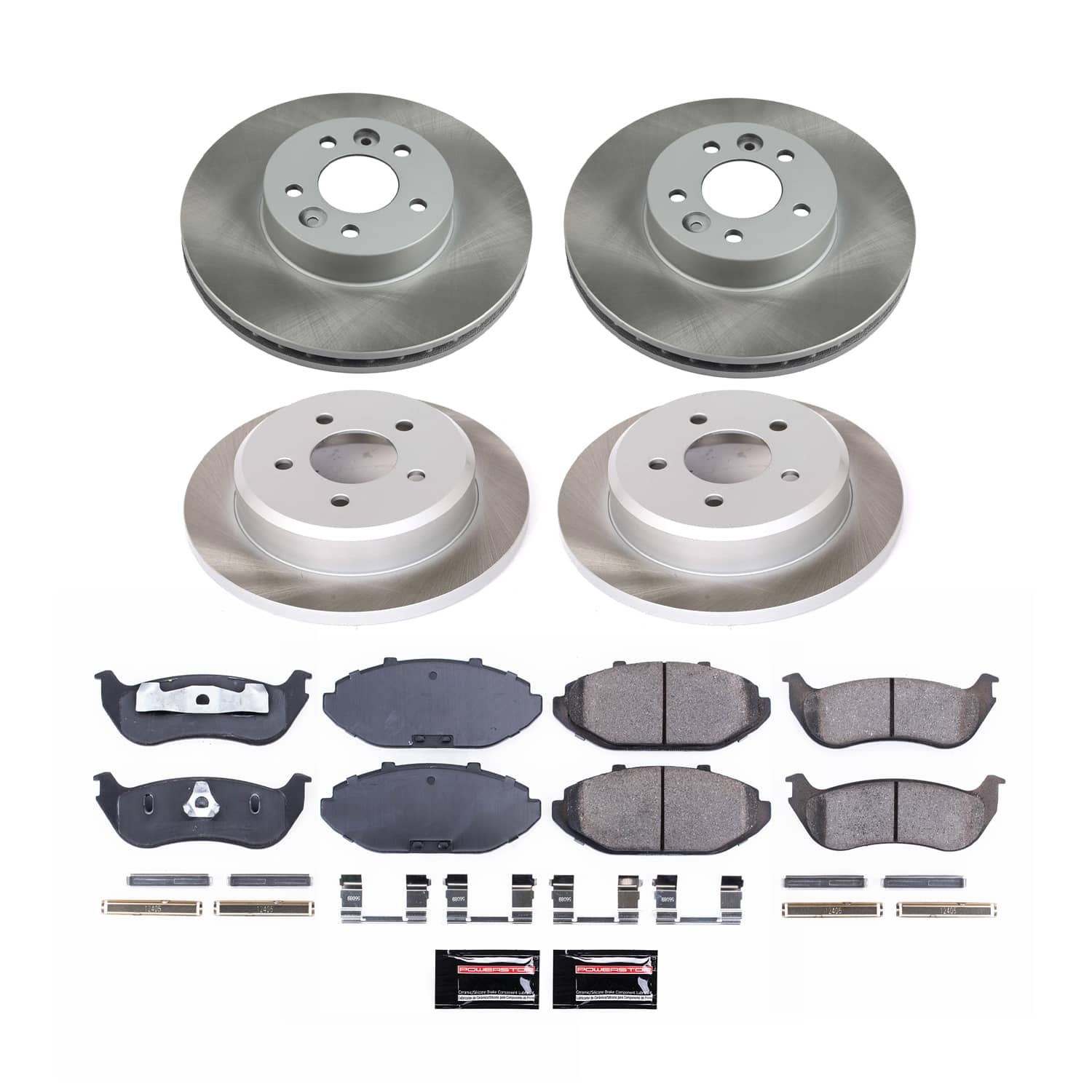 Power Stop SC2861 - Front And Rear Z17 Evolution Pad And Semi-Coated Rotor Kit vehicle fitment brake part