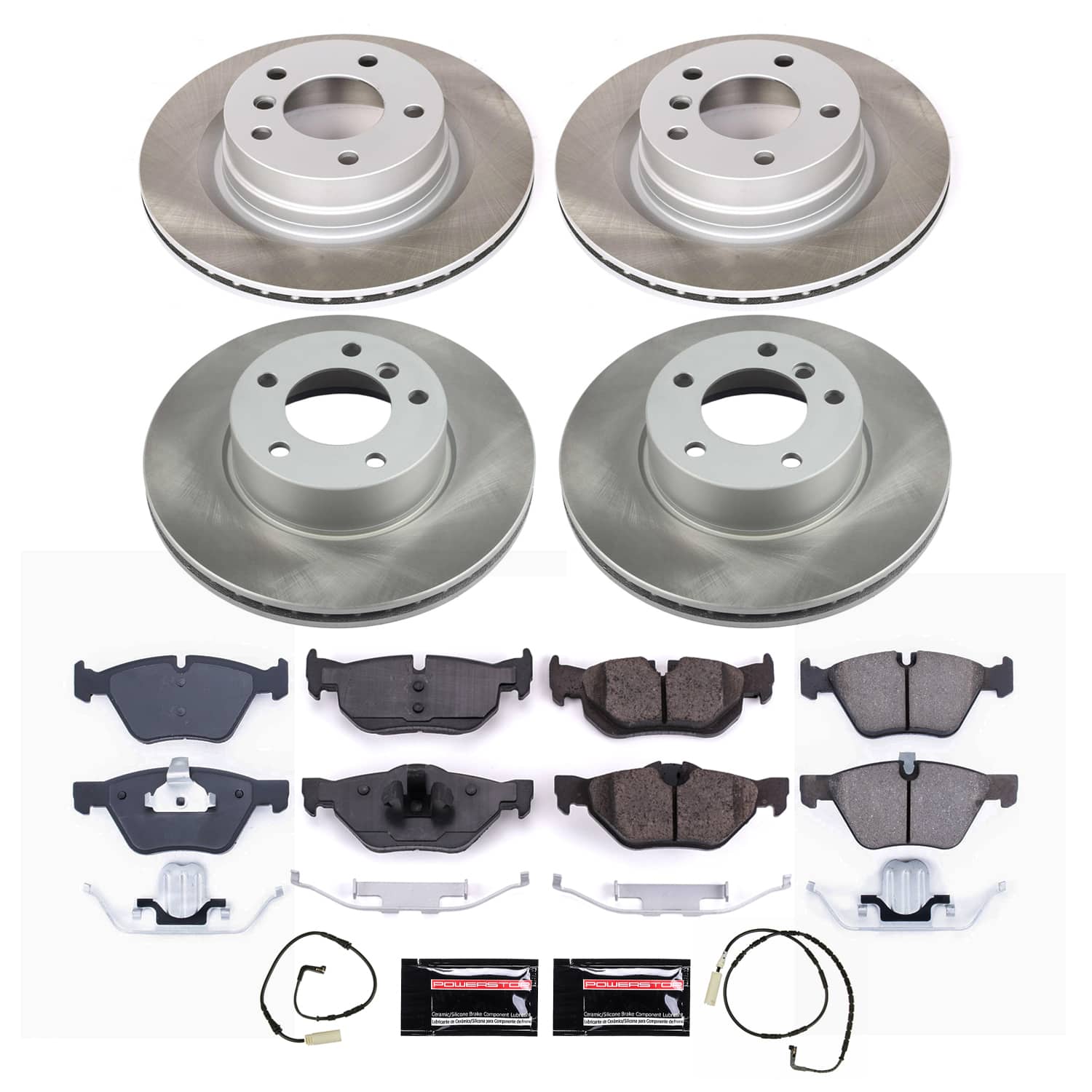 Power Stop SC2890 - Front And Rear Z17 Evolution Pad And Semi-Coated Rotor Kit vehicle fitment brake part