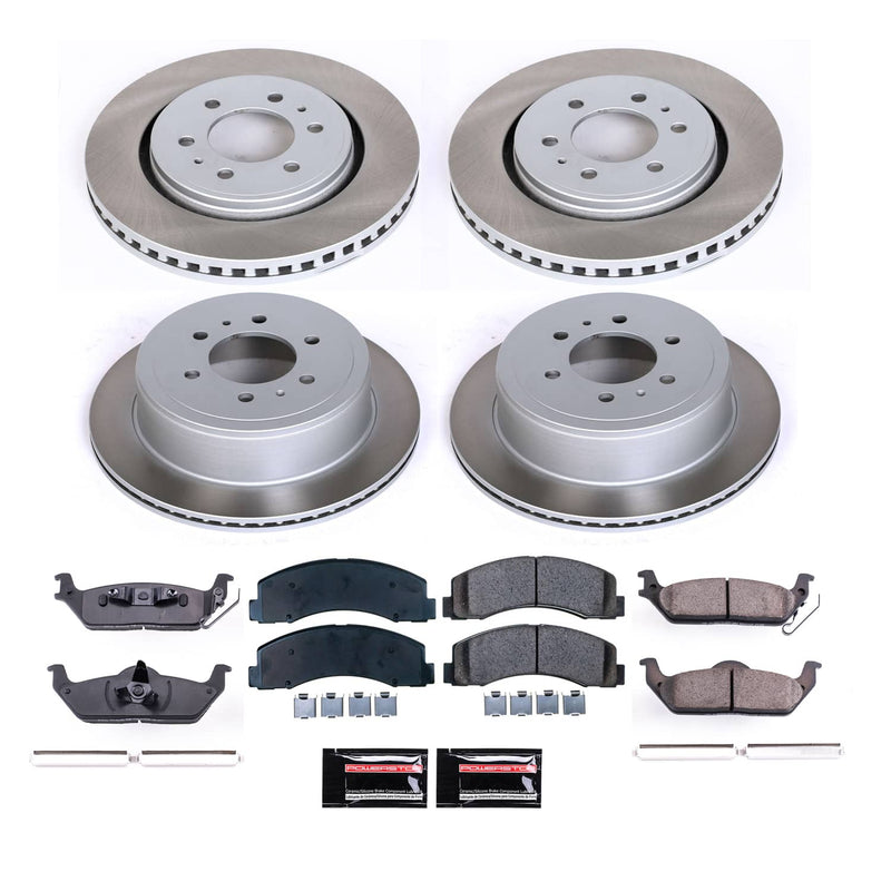 Power Stop SC3166 - Front And Rear Z17 Evolution Pad And Semi-Coated Rotor Kit vehicle fitment brake part