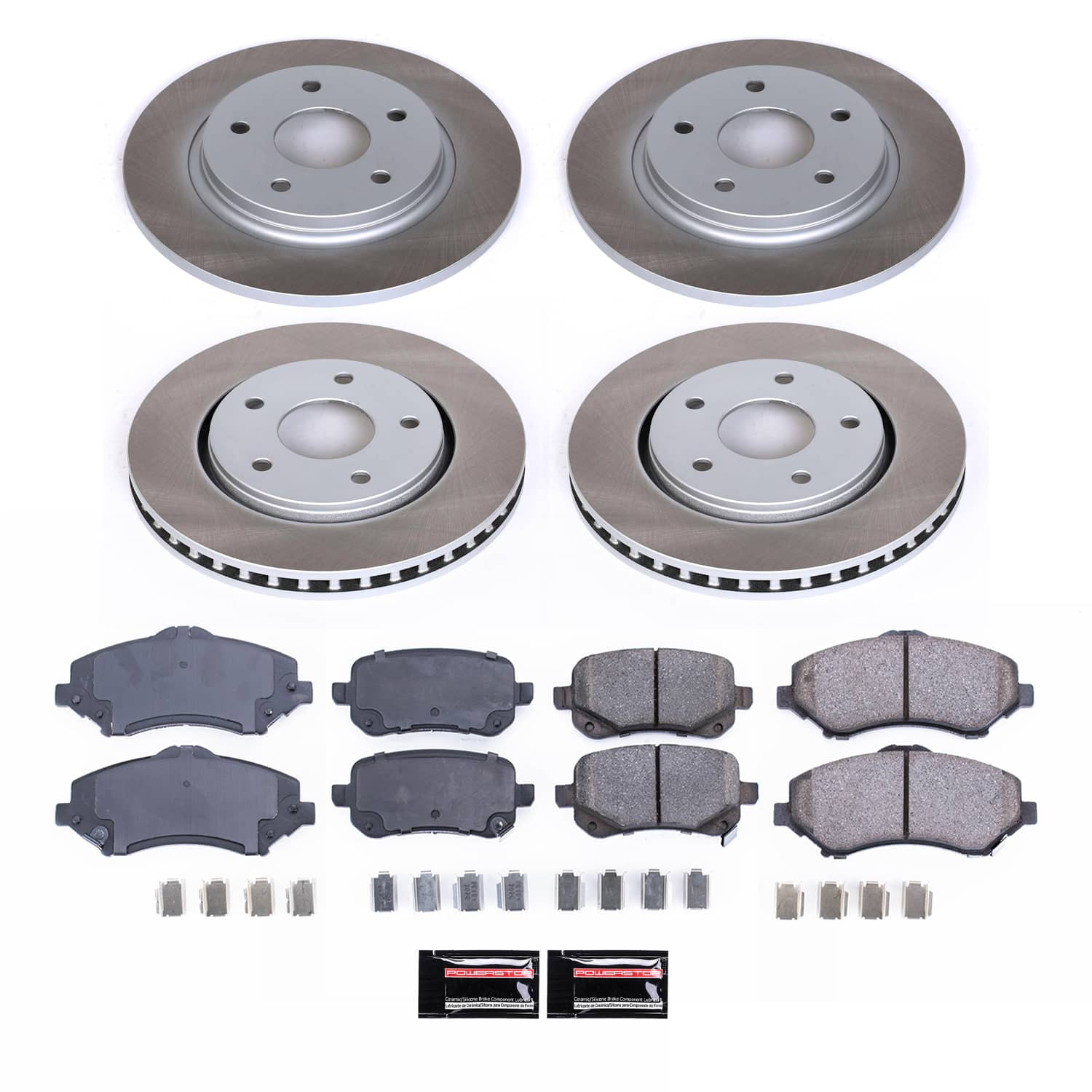 Power Stop SC4015 - Front And Rear Z17 Evolution Pad And Semi-Coated Rotor Kit vehicle fitment brake part
