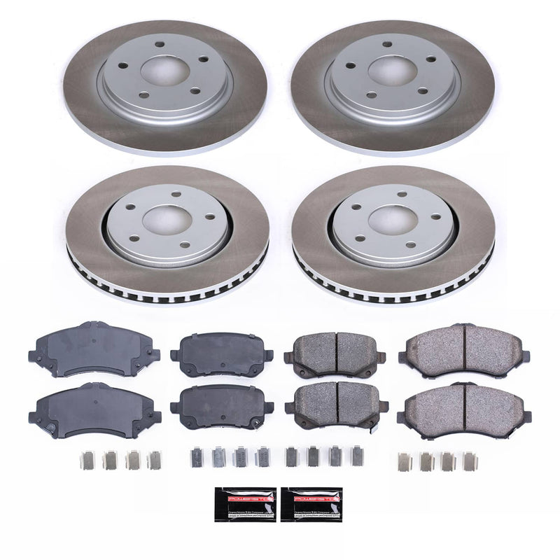 Power Stop SC4015 - Front And Rear Z17 Evolution Pad And Semi-Coated Rotor Kit vehicle fitment brake part