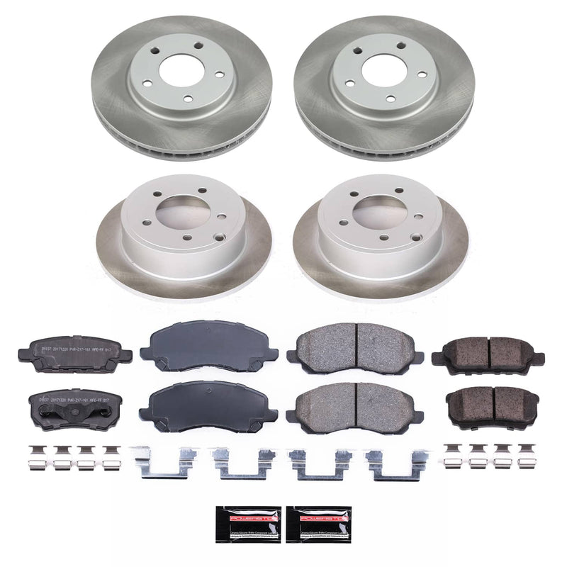 Power Stop SC4017 - Front And Rear Z17 Evolution Pad And Semi-Coated Rotor Kit vehicle fitment brake part