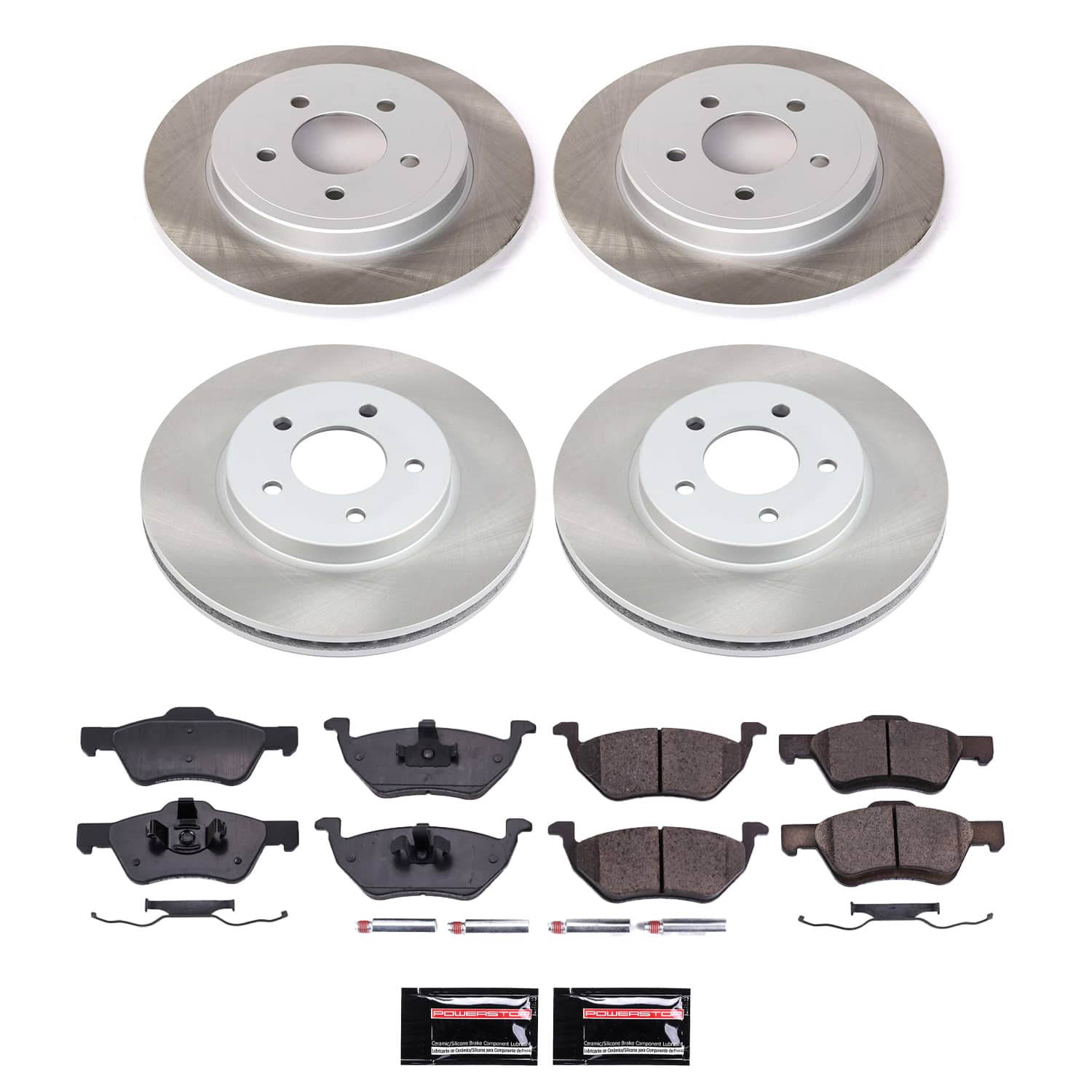 Power Stop SC4024 - Front And Rear Z17 Evolution Pad And Semi-Coated Rotor Kit vehicle fitment brake part