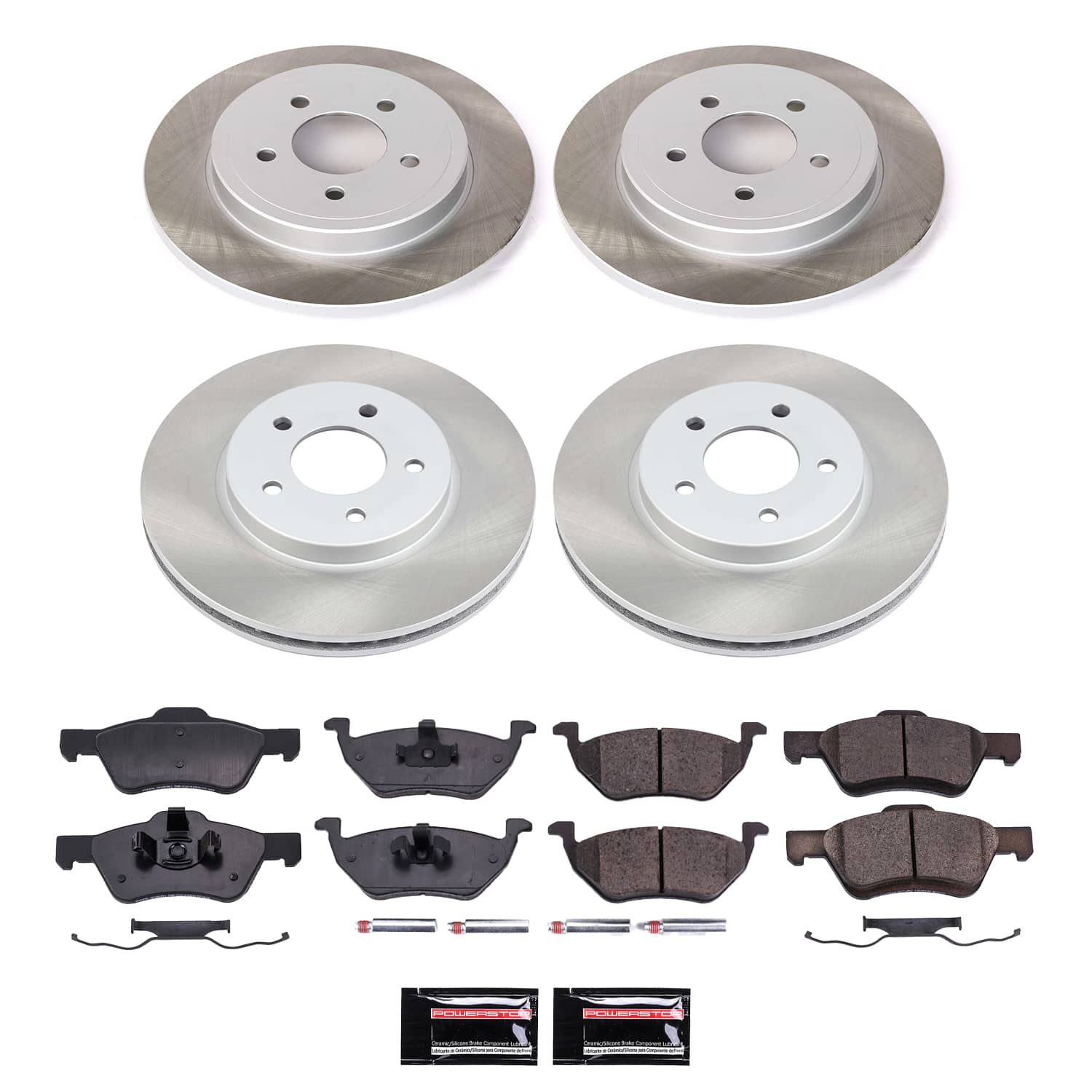 Power Stop SC4025 - Front And Rear Z17 Evolution Pad And Semi-Coated Rotor Kit vehicle fitment brake part