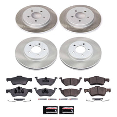 Power Stop SC4025 - Front And Rear Z17 Evolution Pad And Semi-Coated Rotor Kit vehicle fitment brake part