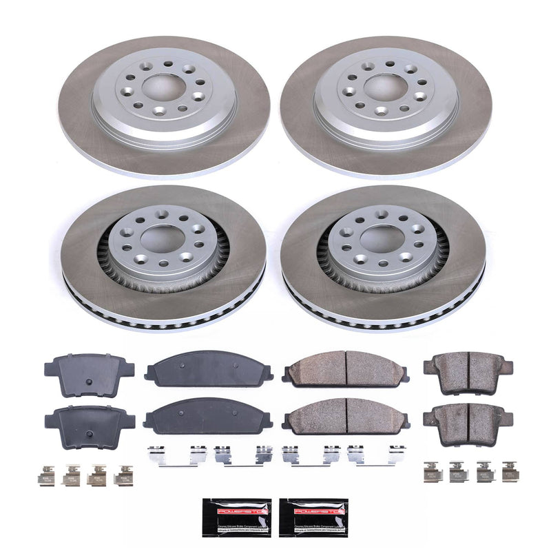 Power Stop SC4039 - Front And Rear Z17 Evolution Pad And Semi-Coated Rotor Kit vehicle fitment brake part