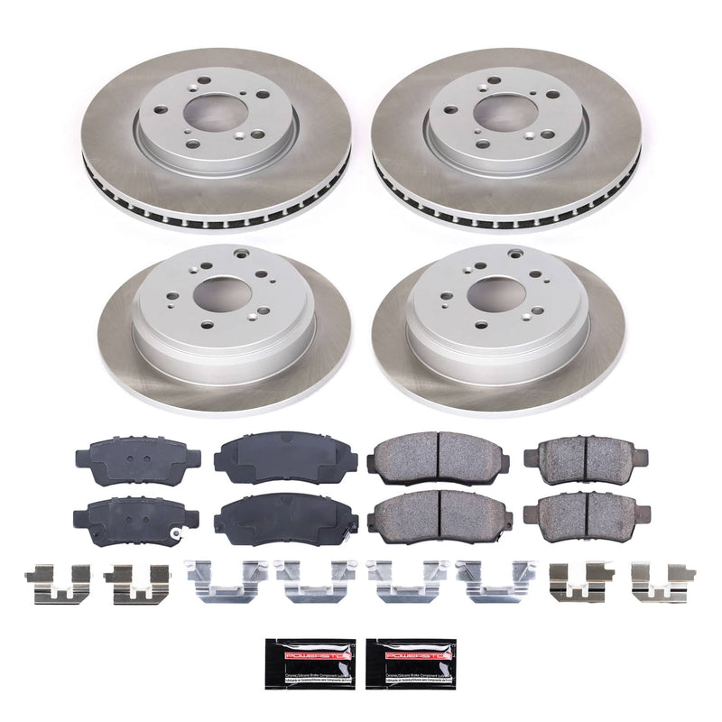 Power Stop SC4044 - Front And Rear Z17 Evolution Pad And Semi-Coated Rotor Kit vehicle fitment brake part