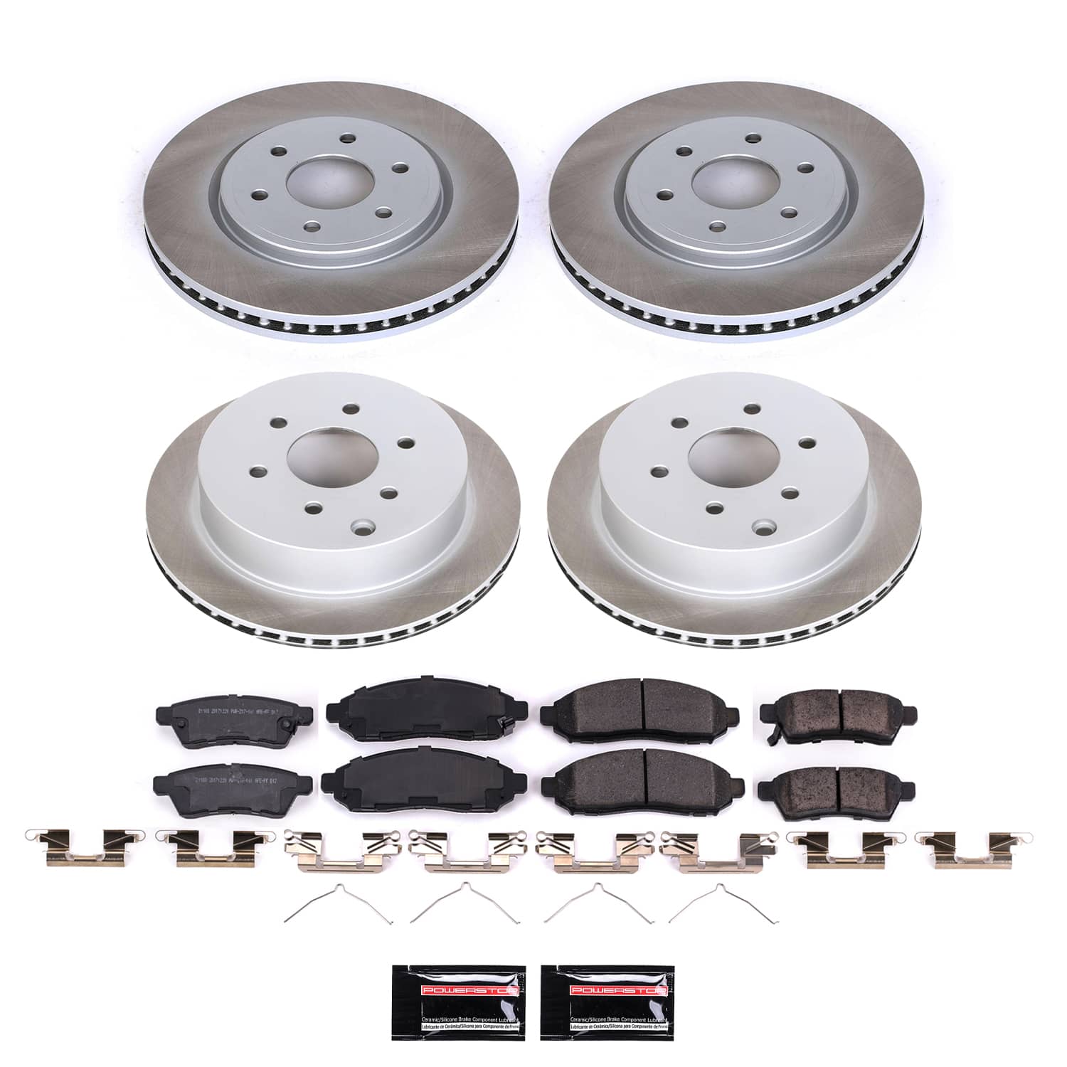 Power Stop SC4062 - Front And Rear Z17 Evolution Pad And Semi-Coated Rotor Kit vehicle fitment brake part