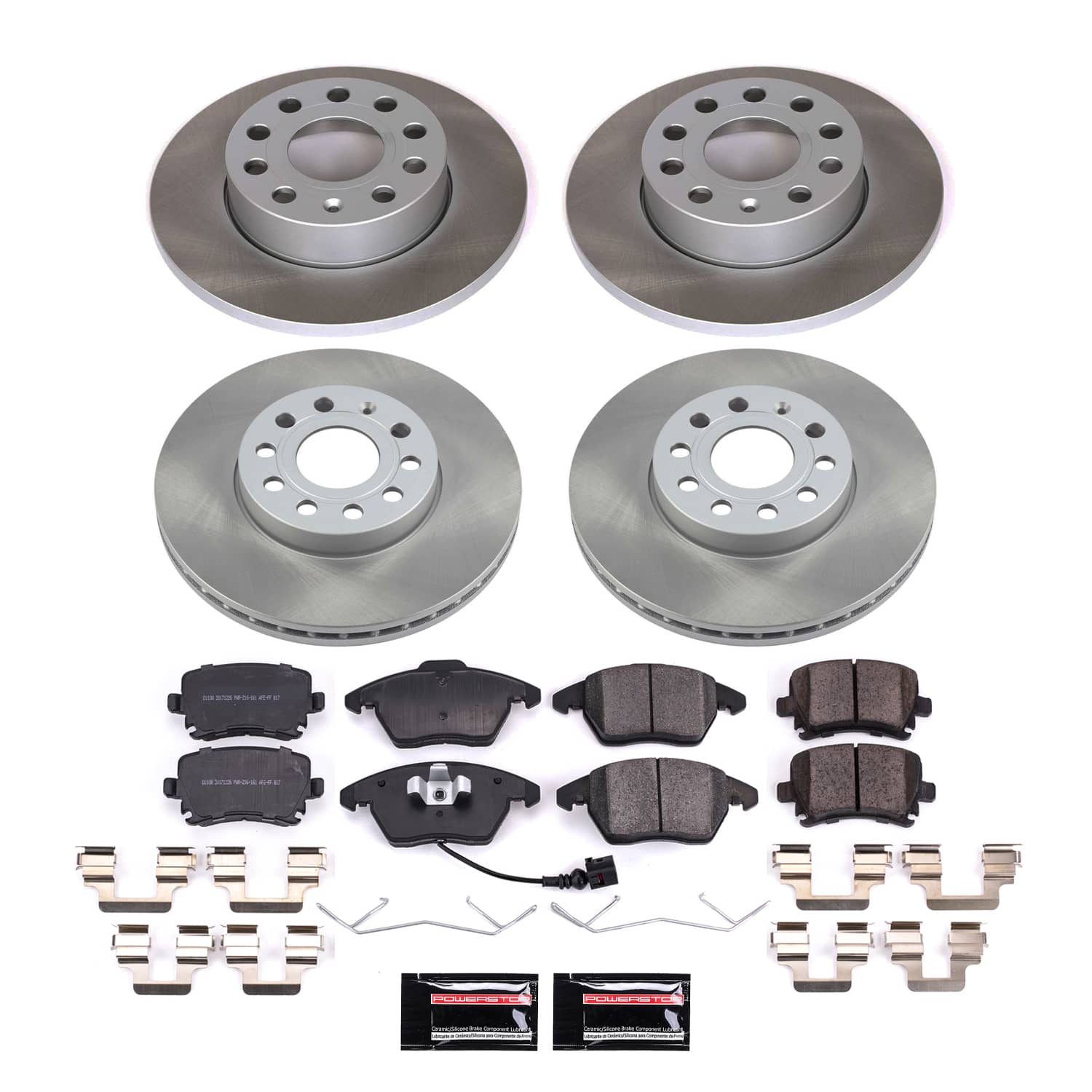 Power Stop SC4068 - Front And Rear Z17 Evolution Pad And Semi-Coated Rotor Kit vehicle fitment brake part