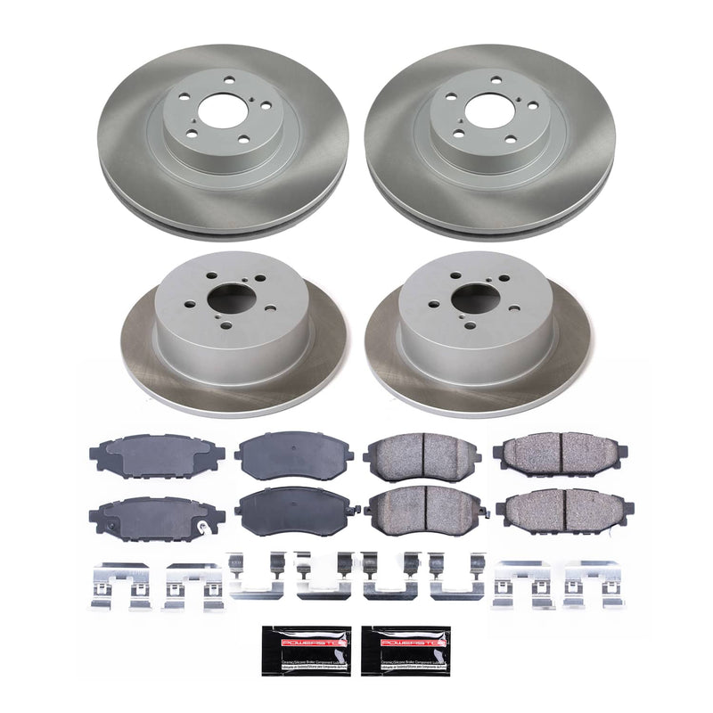 Power Stop SC4079 - Front And Rear Z17 Evolution Pad And Semi-Coated Rotor Kit vehicle fitment brake part