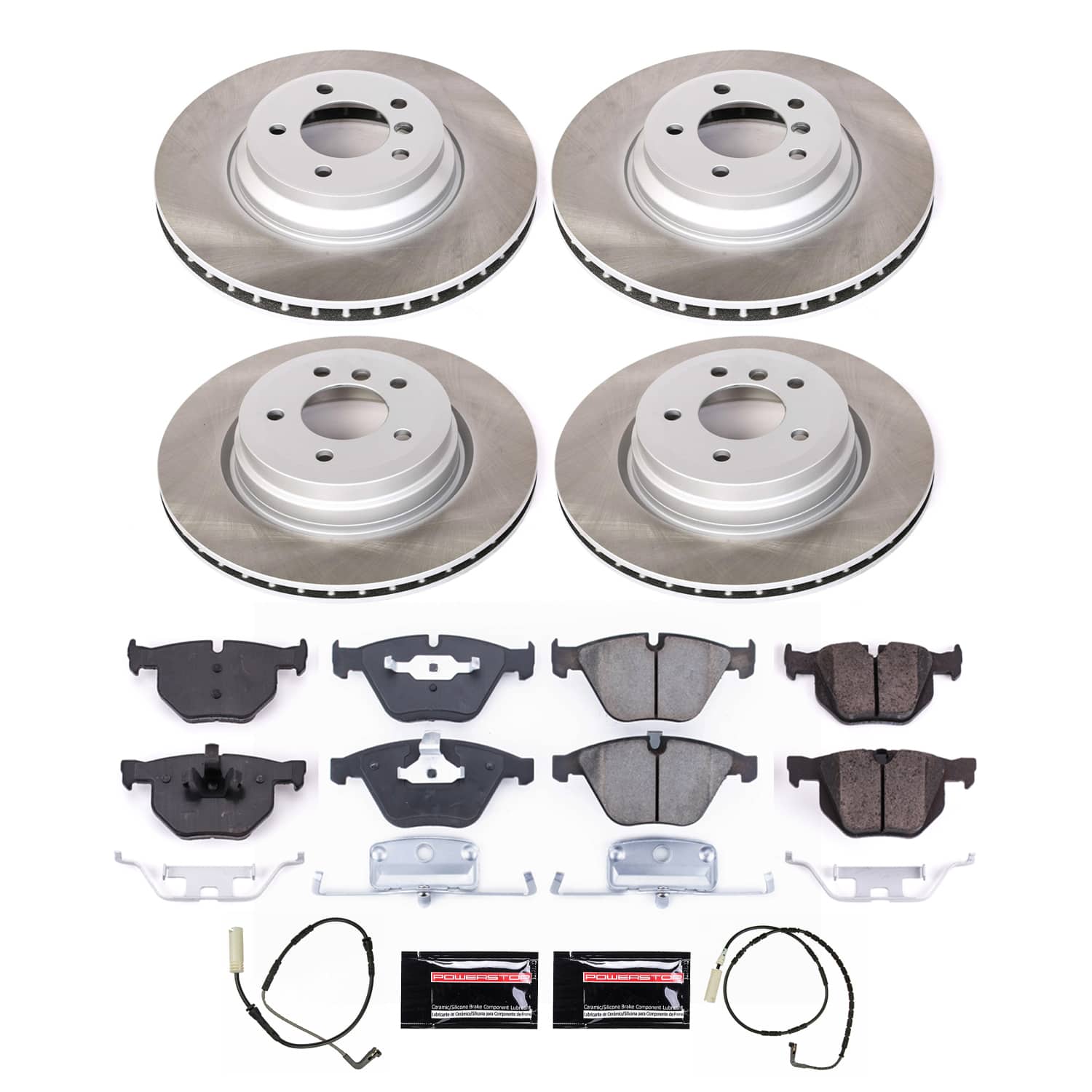 Power Stop SC4094 - Front And Rear Z17 Evolution Pad And Semi-Coated Rotor Kit vehicle fitment brake part