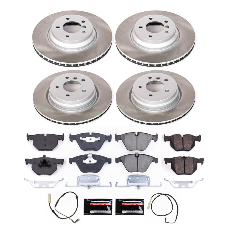 Power Stop SC4094 - Front And Rear Z17 Evolution Pad And Semi-Coated Rotor Kit vehicle fitment brake part