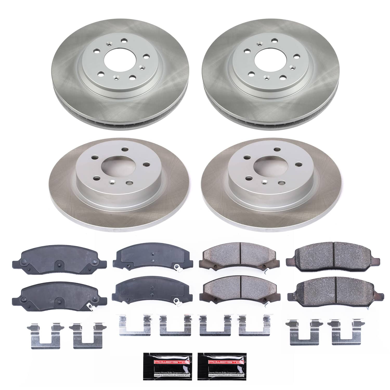 Power Stop SC4096 - Front And Rear Z17 Evolution Pad And Semi-Coated Rotor Kit vehicle fitment brake part