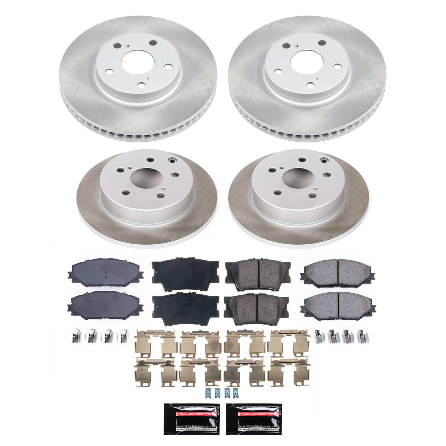 Power Stop SC4101 - Front And Rear Z17 Evolution Pad And Semi-Coated Rotor Kit vehicle fitment brake part