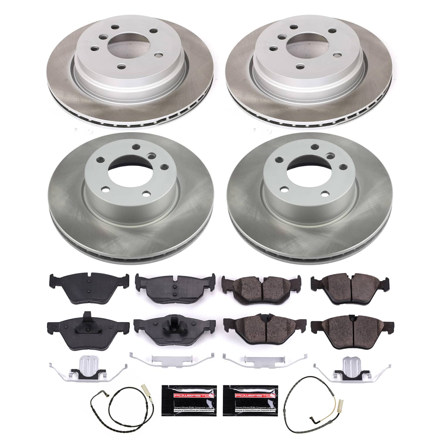 Power Stop SC4102 - Front And Rear Z17 Evolution Pad And Semi-Coated Rotor Kit vehicle fitment brake part