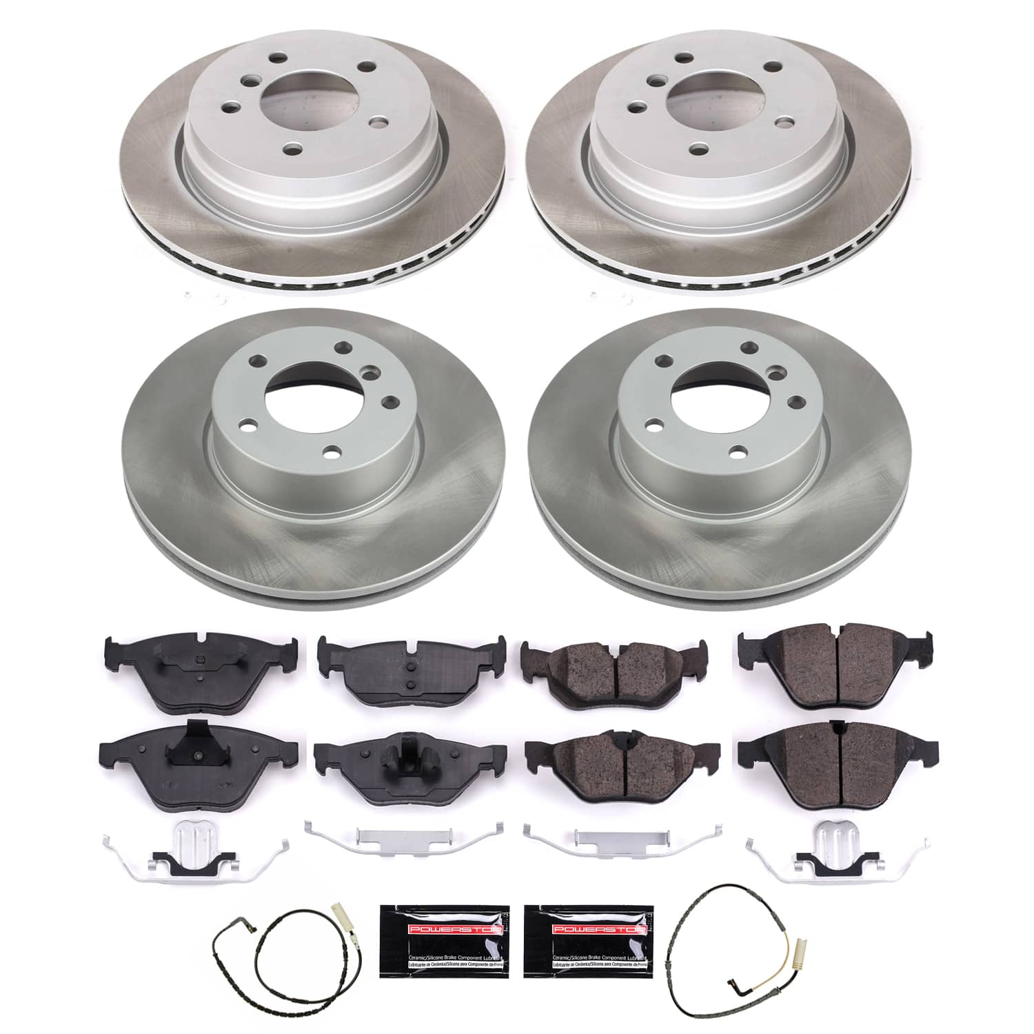 Power Stop SC4105 - Front And Rear Z17 Evolution Pad And Semi-Coated Rotor Kit vehicle fitment brake part