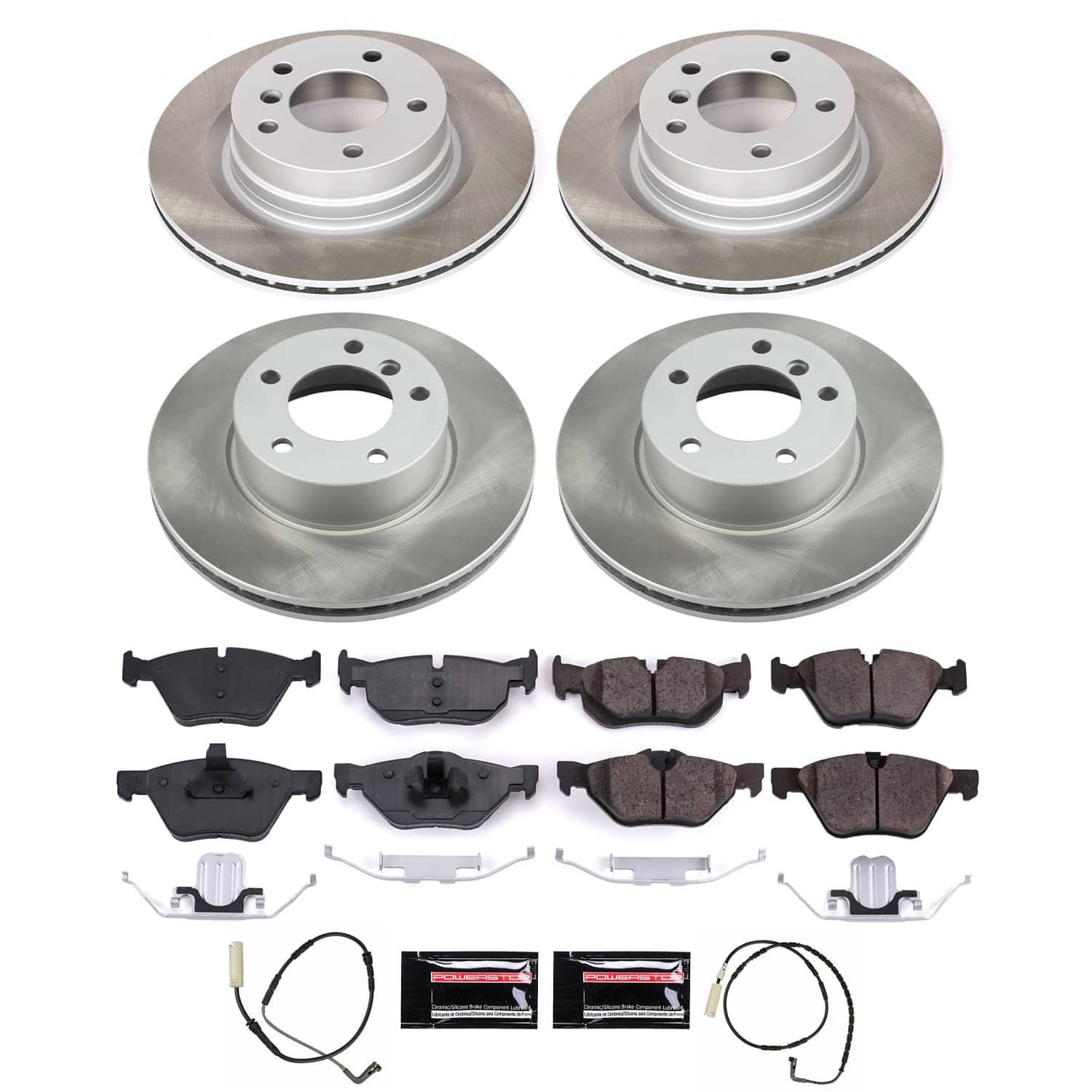 Power Stop SC4106 - Front And Rear Z17 Evolution Pad And Semi-Coated Rotor Kit vehicle fitment brake part