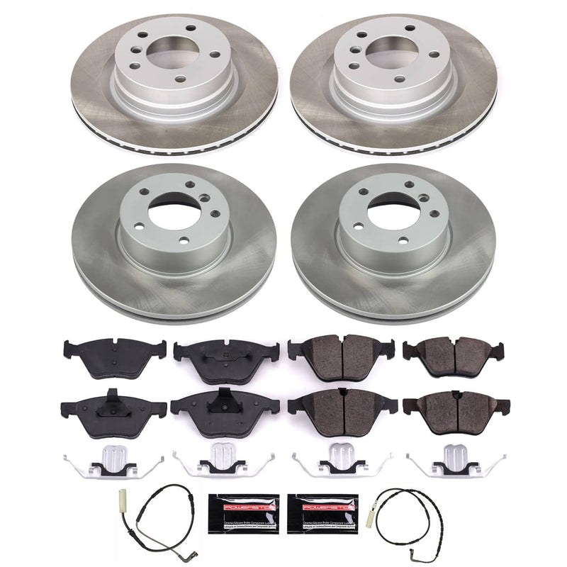 Power Stop SC4107 - Front And Rear Z17 Evolution Pad And Semi-Coated Rotor Kit vehicle fitment brake part