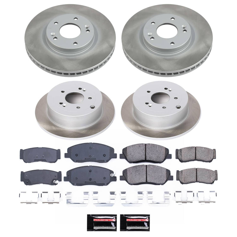 Power Stop SC4116 - Front And Rear Z17 Evolution Pad And Semi-Coated Rotor Kit vehicle fitment brake part