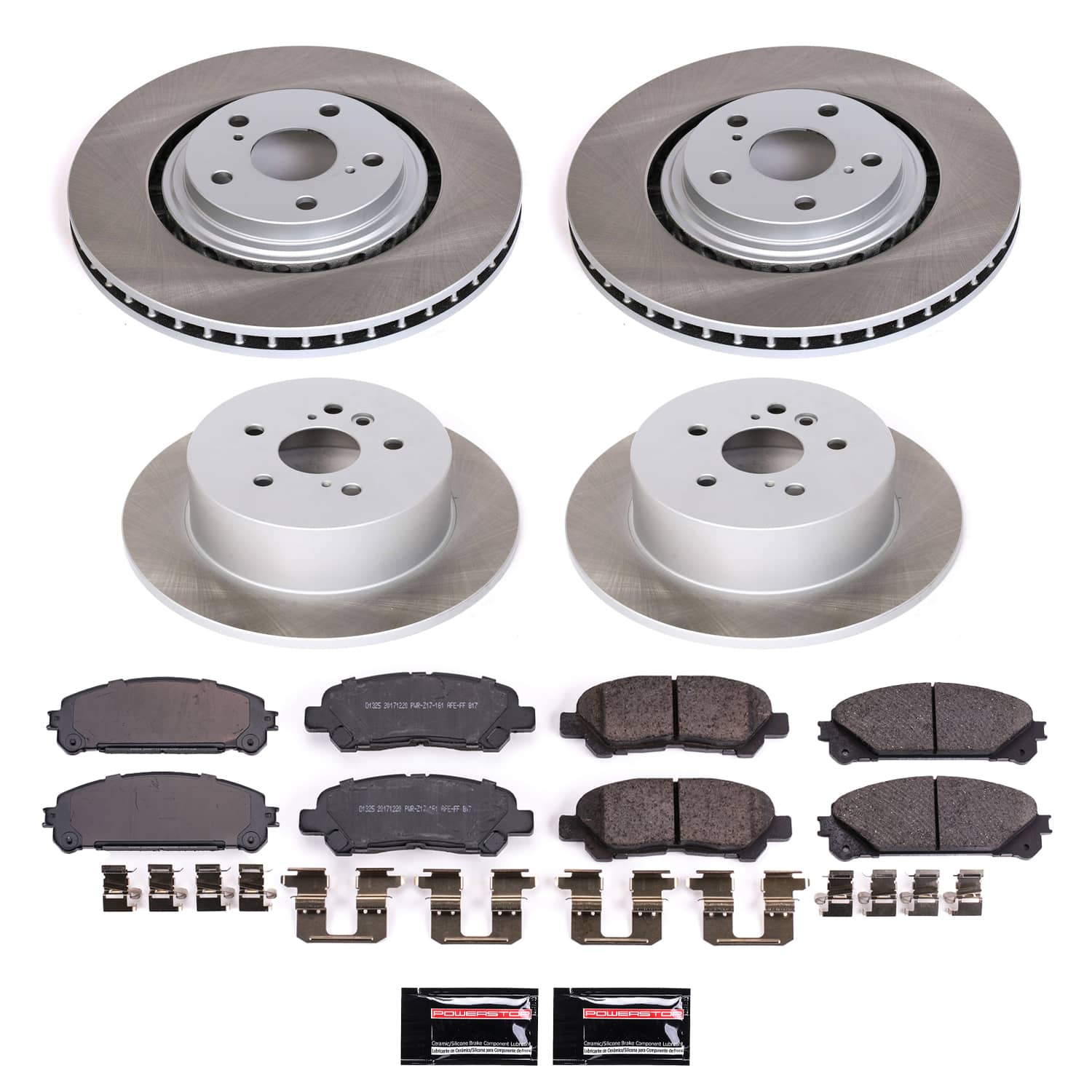 Power Stop SC4129 - Front And Rear Z17 Evolution Pad And Semi-Coated Rotor Kit vehicle fitment brake part