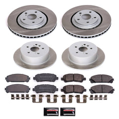 Power Stop SC4129 - Front And Rear Z17 Evolution Pad And Semi-Coated Rotor Kit vehicle fitment brake part