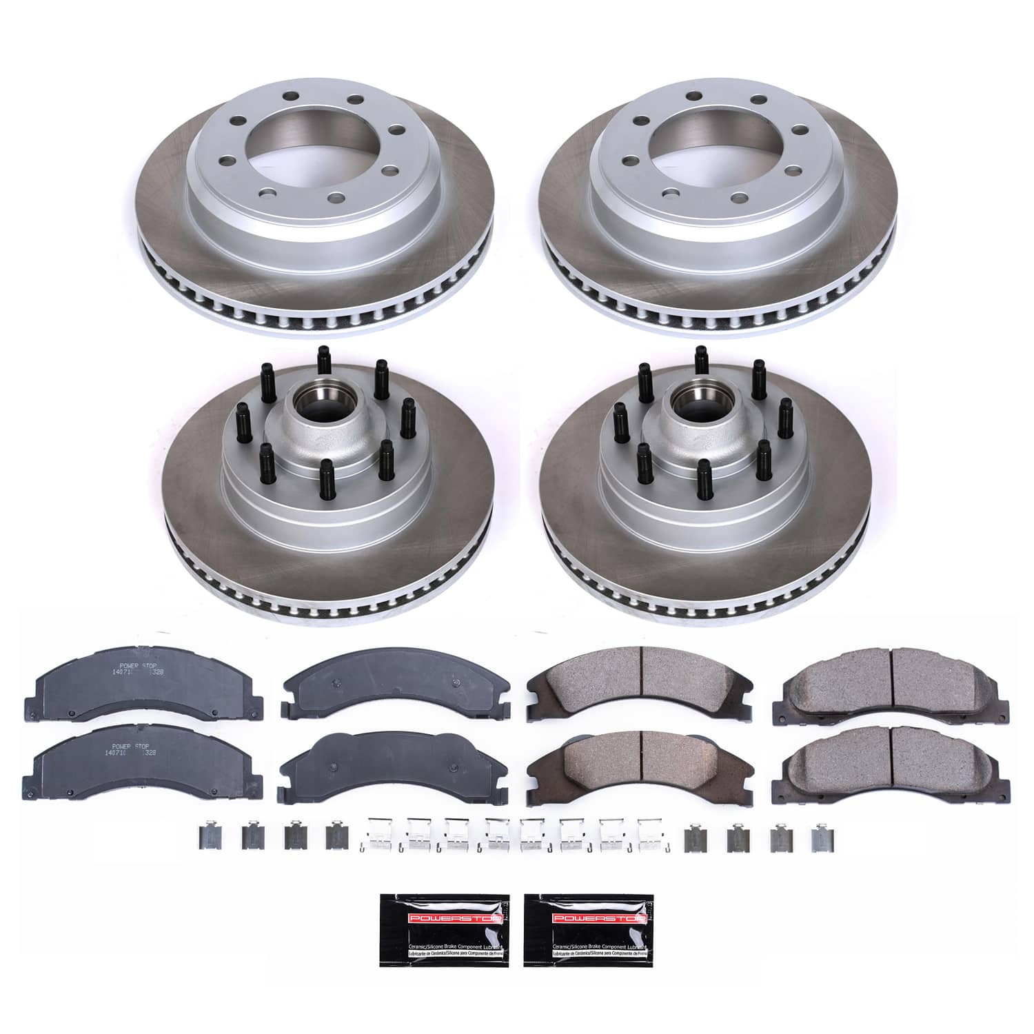 Power Stop SC4131 - Front And Rear Z17 Evolution Pad And Semi-Coated Rotor Kit vehicle fitment brake part
