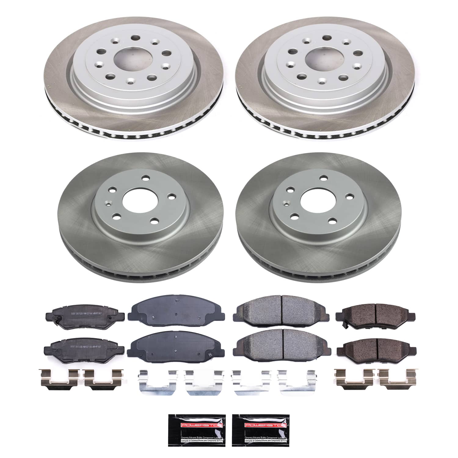 Power Stop SC4134 - Front And Rear Z17 Evolution Pad And Semi-Coated Rotor Kit vehicle fitment brake part