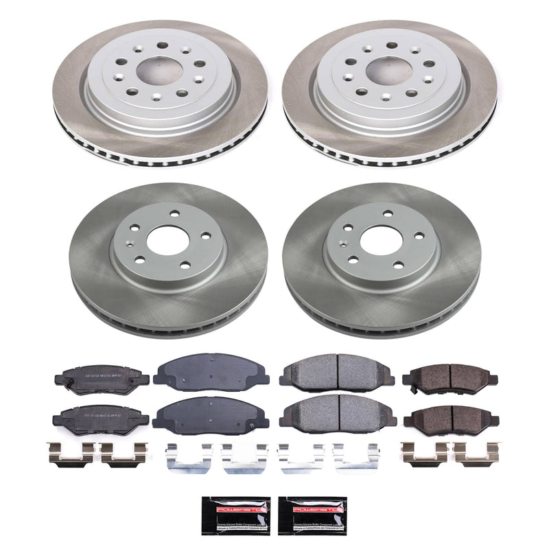 Power Stop SC4134 - Front And Rear Z17 Evolution Pad And Semi-Coated Rotor Kit vehicle fitment brake part